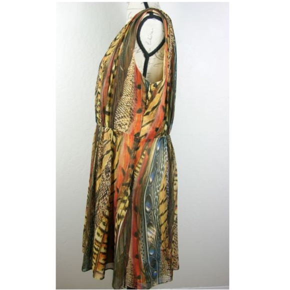 Animal Print Chiffon Dress - Picture 2 of 5